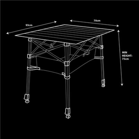 โต๊ะพับแคมป์ปิ้ง NAVIGATOR สีฟ้า/ดำ_4
