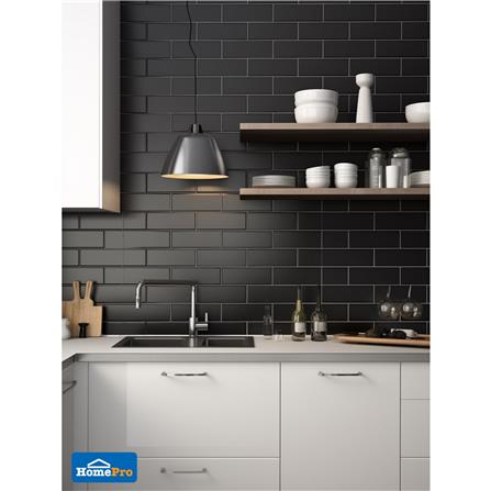 กระเบื้องผนัง 10x30 ซม. TARA กลอสซี่ บีเวลแบล็ค II A 0.99 ตร.ม._6