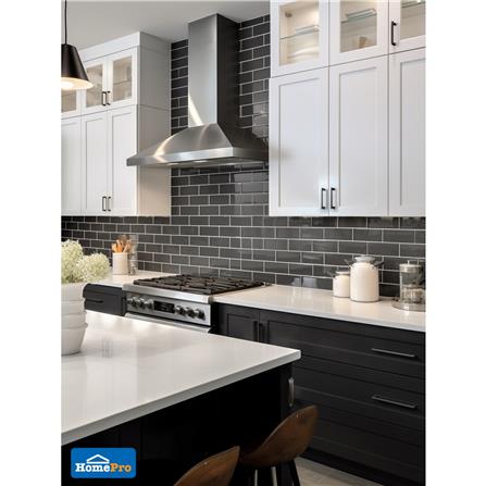 กระเบื้องผนัง 10x30 ซม. TARA กลอสซี่ บีเวลแบล็ค II A 0.99 ตร.ม._5