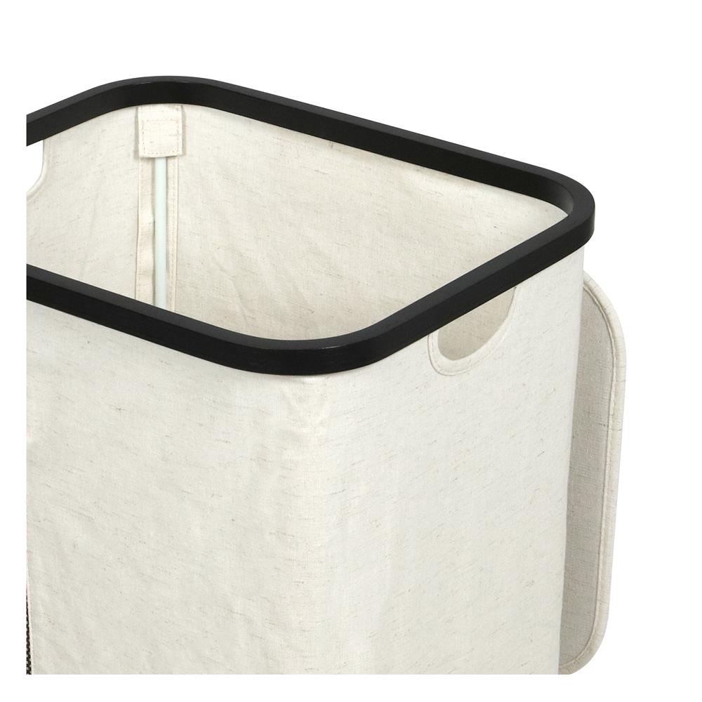 ถังผ้าเหลี่ยมมีล้อ PLIM LOFT 40.5x33x65 ซม. สีขาว