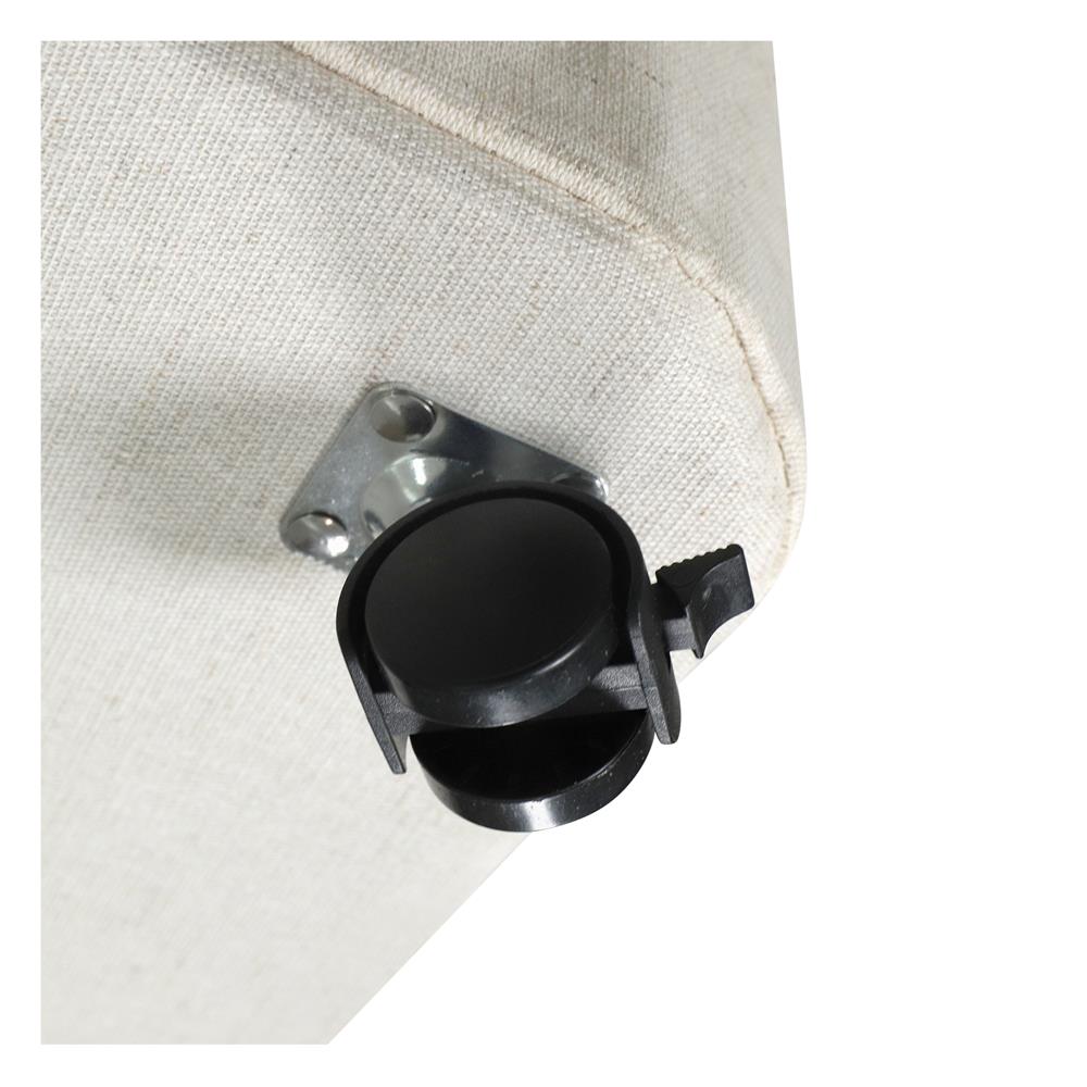 ถังผ้าเหลี่ยมมีล้อ PLIM LOFT 40.5x33x65 ซม. สีขาว