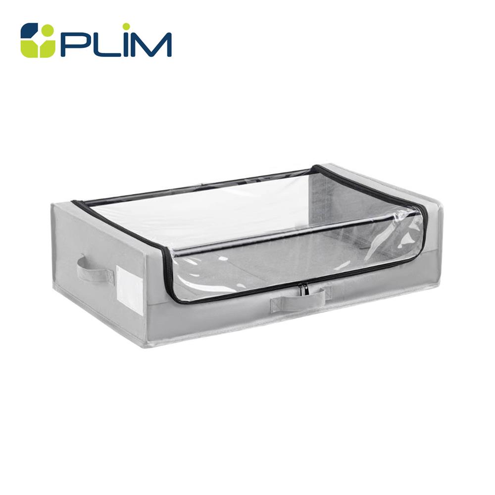 กล่องผ้าอเนกประสงค์มีล้อ PLIM MABEL SIZE M สีเทา_0