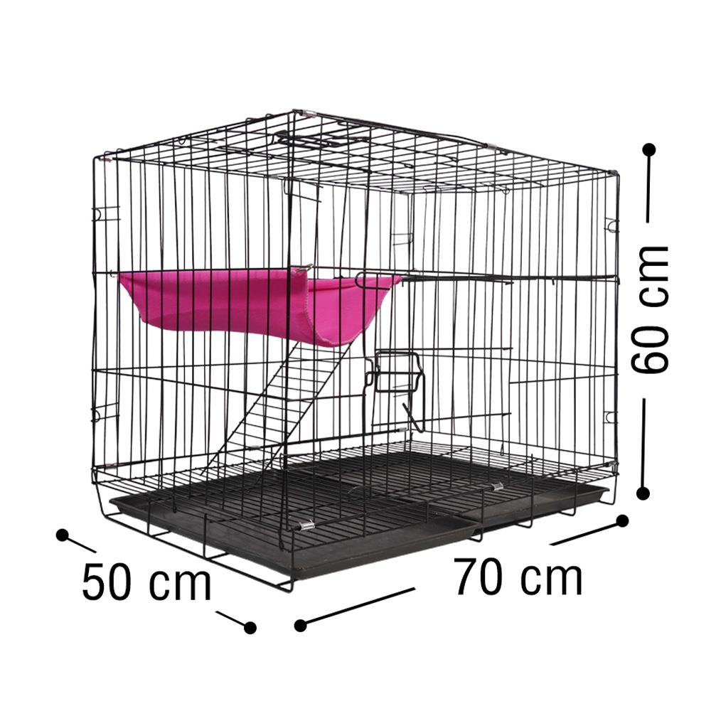 กรงแมว 2 ชั้น PETUS  70 ซม. สีดำ