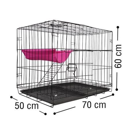 กรงแมว 2 ชั้น PETUS  70 ซม. สีดำ_3