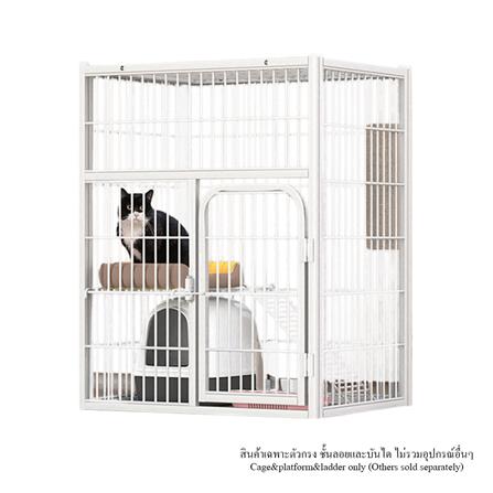 กรงแมว PETUS 60X48X80 ซม. สีขาว_0