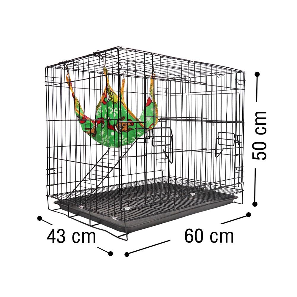 กรงแมว 2 ชั้น  PETUS 60 ซม. สีดำ