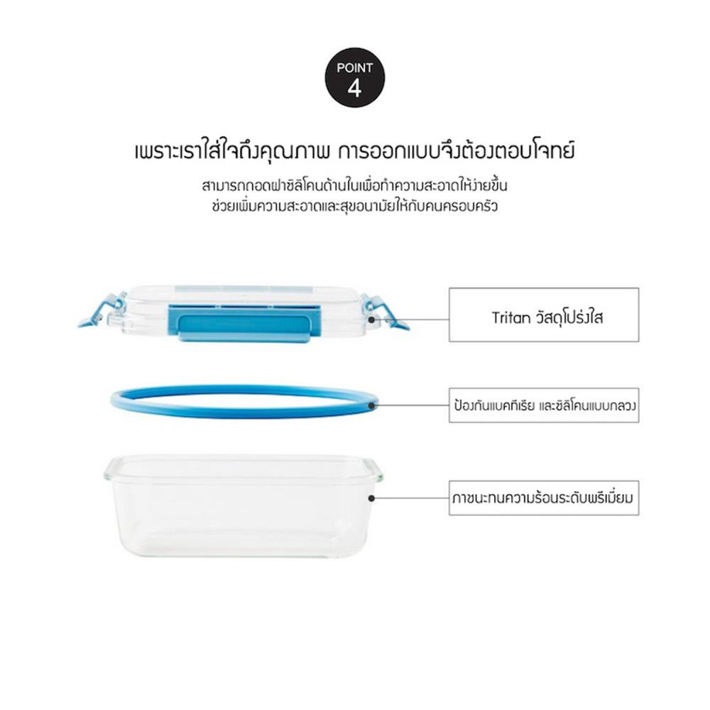 กล่องอาหารเหลี่ยม LOCKNLOCK TRITAN 520 มล.
