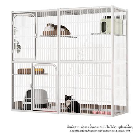 กรงแมว PETUS 140X54X130 ซม. สีขาว_0