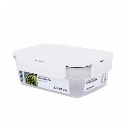 กล่องอาหาร LOCKNLOCK WAVE CONTAINER 0.96 ลิตร สีขาว_0