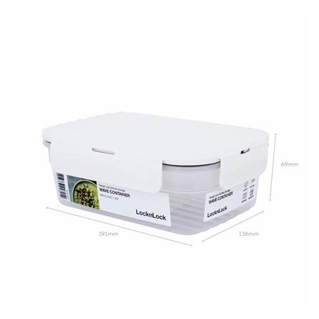 กล่องอาหาร LOCKNLOCK WAVE CONTAINER 0.96 ลิตร สีขาว_4