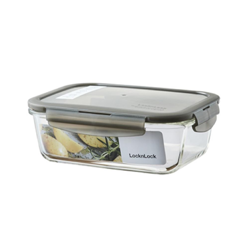 กล่องอาหาร LOCKNLOCK EURO 1 ลิตร สีเทา