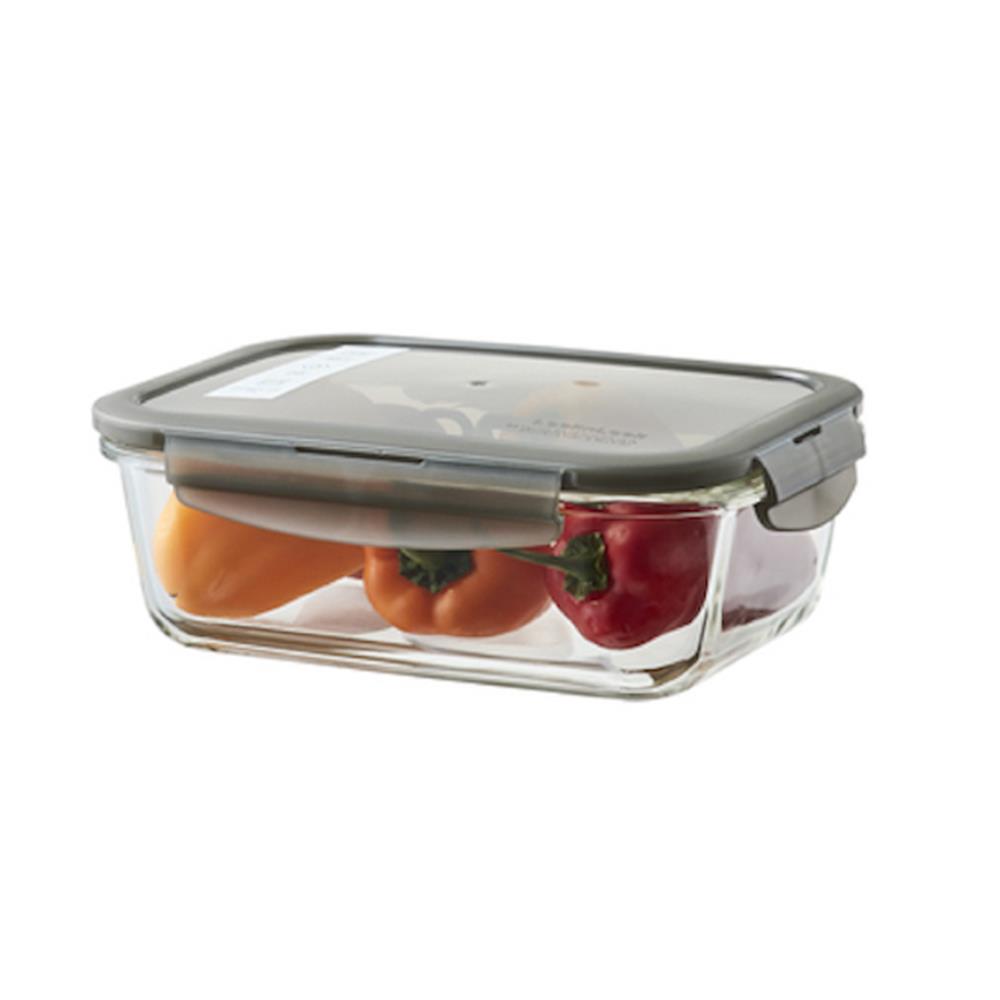 กล่องอาหาร LOCKNLOCK EURO 1 ลิตร สีเทา