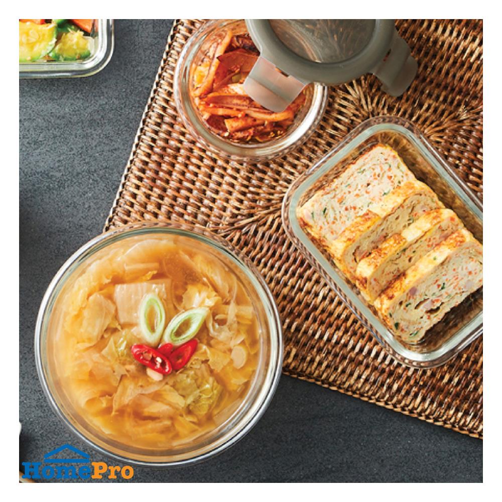 กล่องอาหาร LOCKNLOCK EURO 1 ลิตร สีเทา