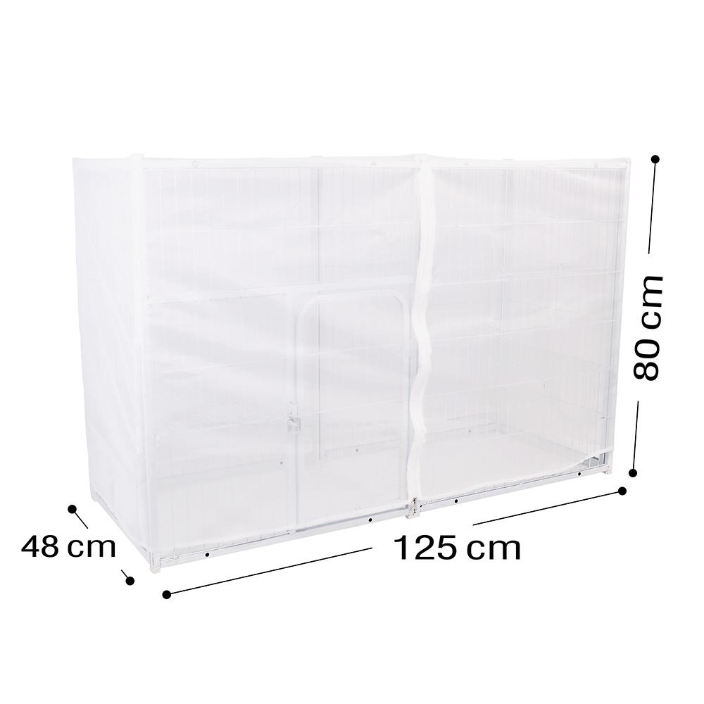 มุ้งครอบกรงสัตว์เลี้ยง PETUS 125X48X80 ซม.