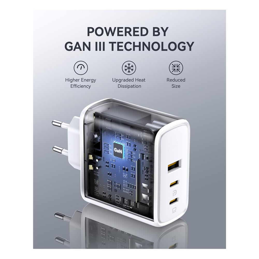 อะแดปเตอร์ USB-A&C VOLTME V2026V1 100W สีขาว