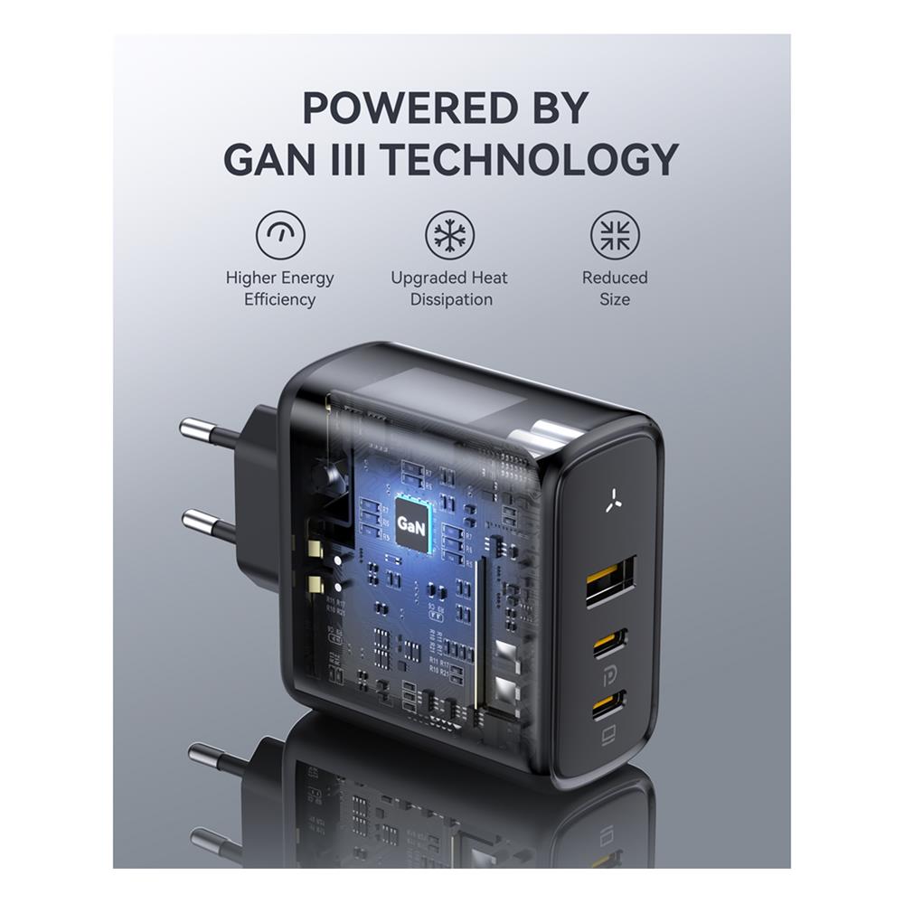 อะแดปเตอร์ USB-A&C VOLTME V2025V1 100W สีดำ