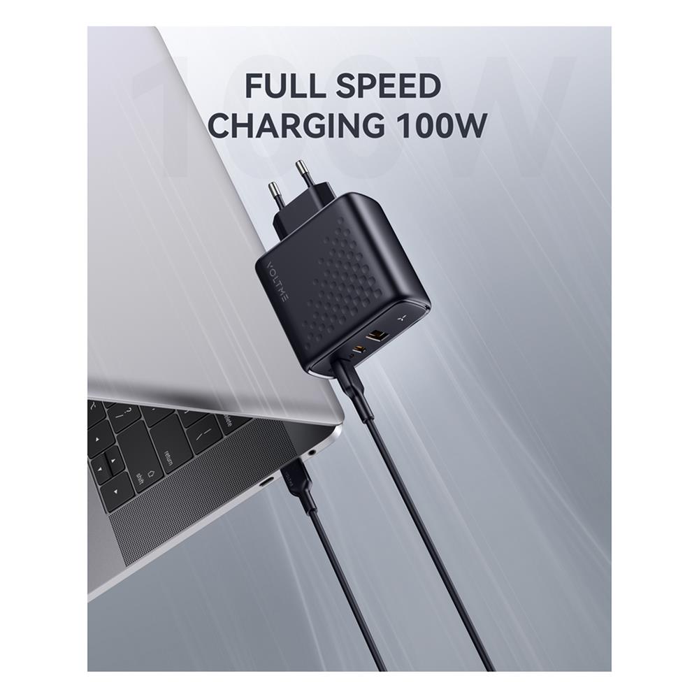 อะแดปเตอร์ USB-A&C VOLTME V2025V1 100W สีดำ