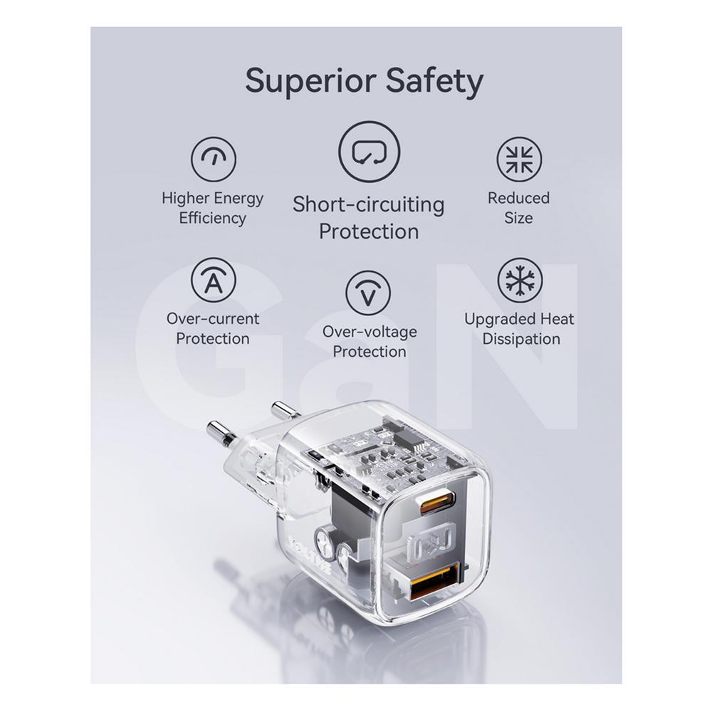 อะแดปเตอร์ USB-A&C VOLTME V2016TH 30W สีขาว