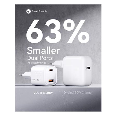 อะแดปเตอร์ USB-A&C VOLTME V2016TH 30W สีขาว_3