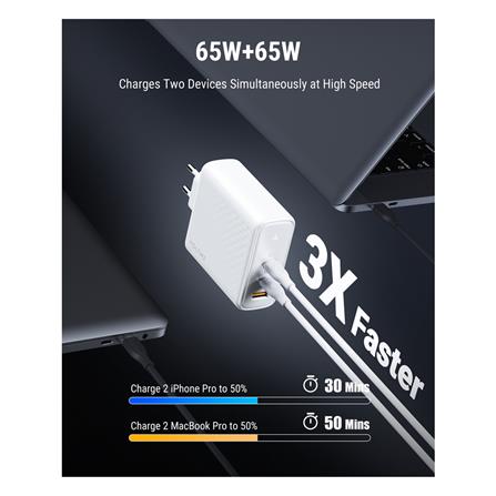 อะแดปเตอร์ USB-A&C VOLTME V2028TH 140W สีขาว_3