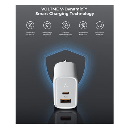 อะแดปเตอร์ USB-A&C VOLTME V2114TH 45W สีขาว_1