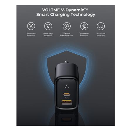 อะแดปเตอร์ USB-A&C VOLTME V2113TH 45W สีดำ_1