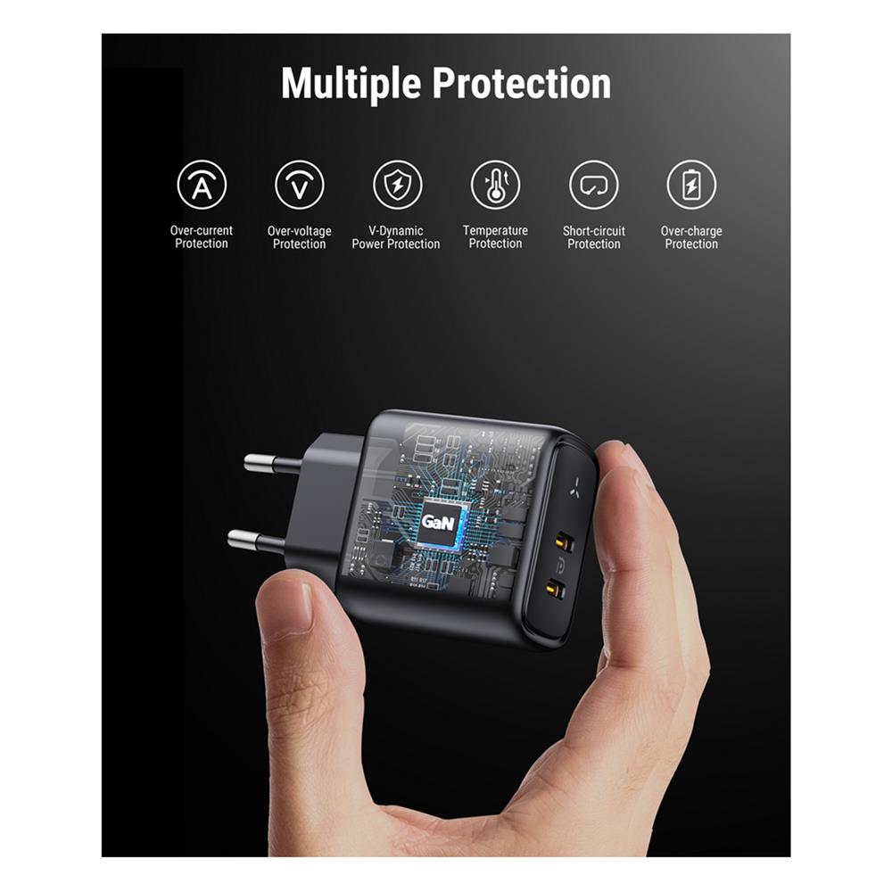 อะแดปเตอร์ TYPE C VOLTME V2111TH 45W สีดำ