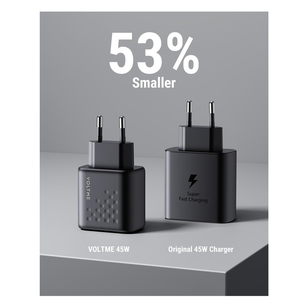 อะแดปเตอร์ TYPE C VOLTME V2111TH 45W สีดำ