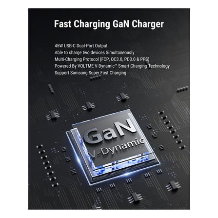 อะแดปเตอร์ TYPE C VOLTME V2111TH 45W สีดำ_5