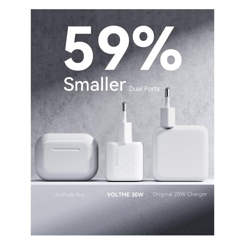 อะแดปเตอร์ TYPE C VOLTME V2014TH 30W สีขาว