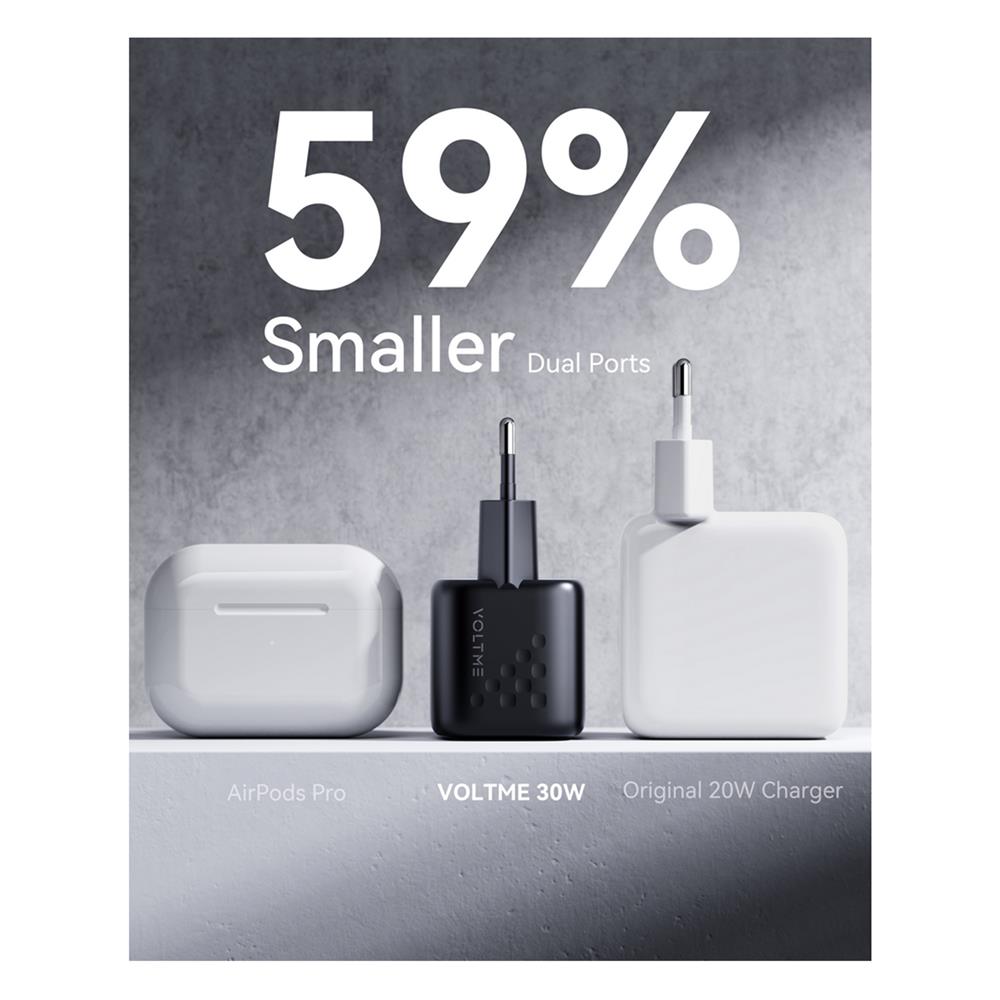 อะแดปเตอร์ TYPE C VOLTME V2013TH 30W สีดำ