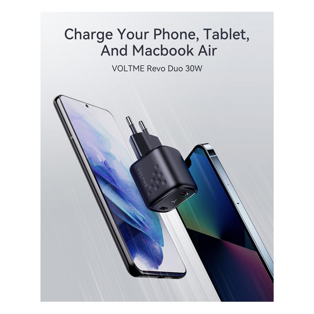 อะแดปเตอร์ TYPE C VOLTME V2013TH 30W สีดำ