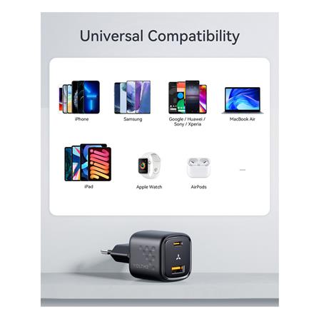 อะแดปเตอร์ USB-A&C VOLTME V2015TH 30W สีดำ_4