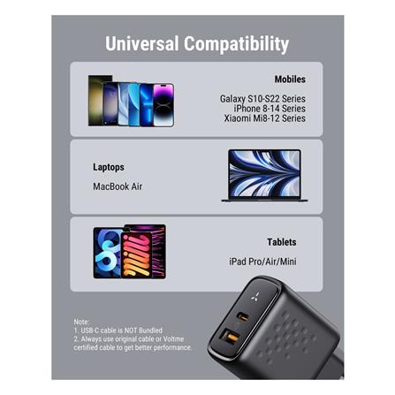 อะแดปเตอร์ USB-A&C VOLTME V2109TH 35W สีดำ_5