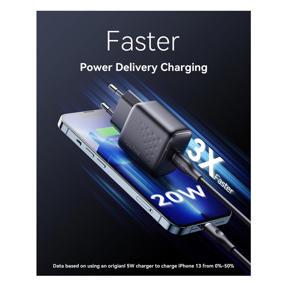 อะแดปเตอร์ TYPE C VOLTME V2017TH 20W สีดำ