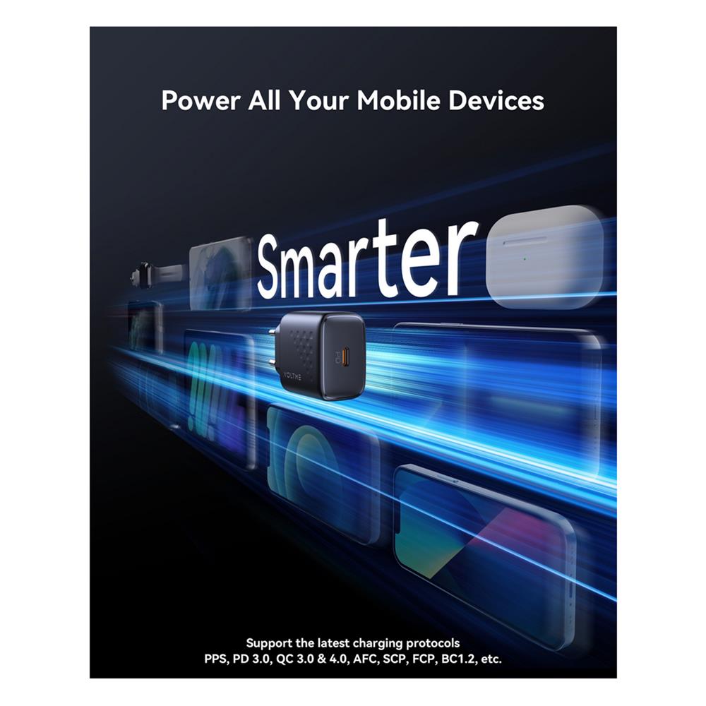 อะแดปเตอร์ TYPE C VOLTME V2017TH 20W สีดำ