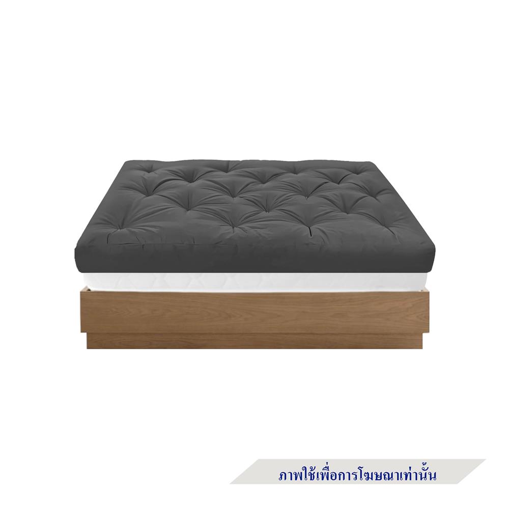 ท็อปเปอร์ 5 ฟุต KAWA ลายบุ๋ม หนา 6 นิ้ว สีเทาเข้ม