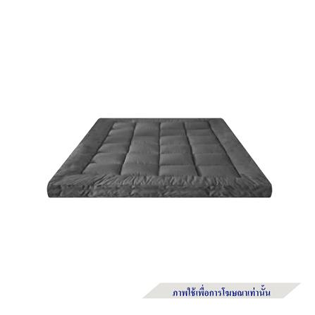 ท็อปเปอร์ 5 ฟุต KAWA ลายตาราง หนา 5 นิ้ว สีเทาเข้ม_0