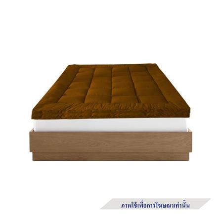 ท็อปเปอร์ 6 ฟุต KAWA ลายตาราง หนา 5 นิ้ว สีน้ำตาล_1