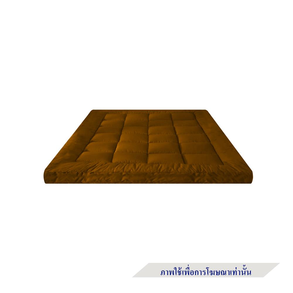 ท็อปเปอร์ 6 ฟุต KAWA ลายตาราง หนา 4 นิ้ว สีน้ำตาล