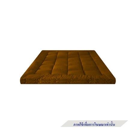 ท็อปเปอร์ 6 ฟุต KAWA ลายตาราง หนา 4 นิ้ว สีน้ำตาล_0