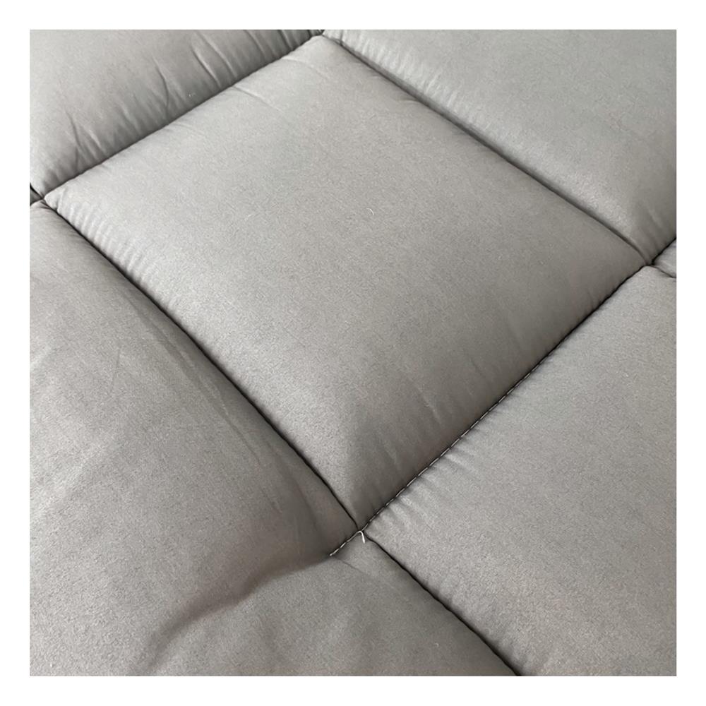 ท็อปเปอร์ 6 ฟุต KAWA ลายตาราง หนา 4 นิ้ว สีเทาอ่อน