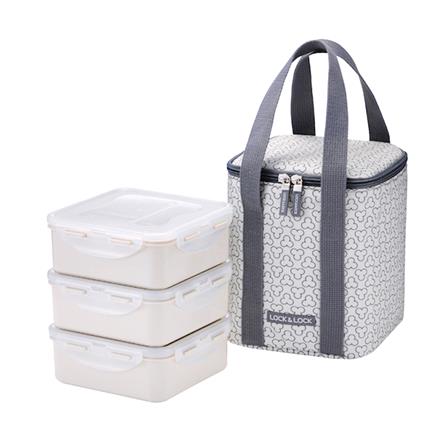 ชุดกล่องอาหาร LOCKNLOCK HPL823CI 0.87 ลิตร สีครีม_0