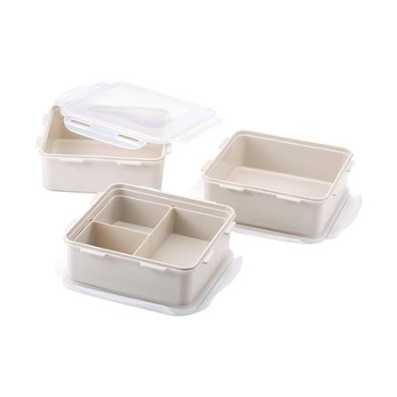 ชุดกล่องอาหาร LOCKNLOCK HPL823CI 0.87 ลิตร สีครีม_1
