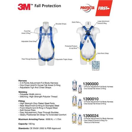 เข็มขัดนิรภัยแบบเต็มตัว 3 จุด 3M 1390033_4