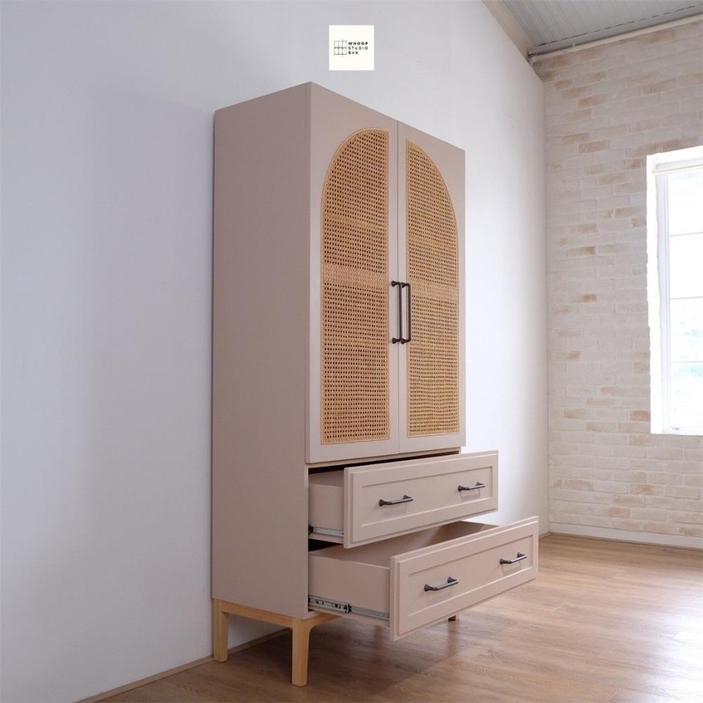 ตู้สูงบานผสม WHOOP LAMAI 90 ซม. สี LINEN