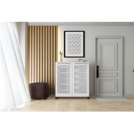 ตู้วางรองเท้า 6 ชั้น KING ZERCONPLUS 90 ซม. สีขาว_2