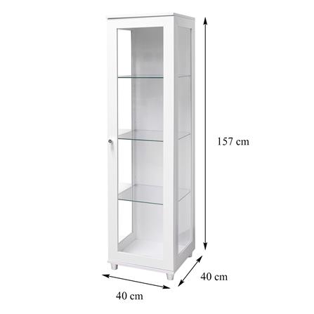 ตู้โชว์บานเปิด FURDINI KLEAN+ 40 ซม. สีขาว_8