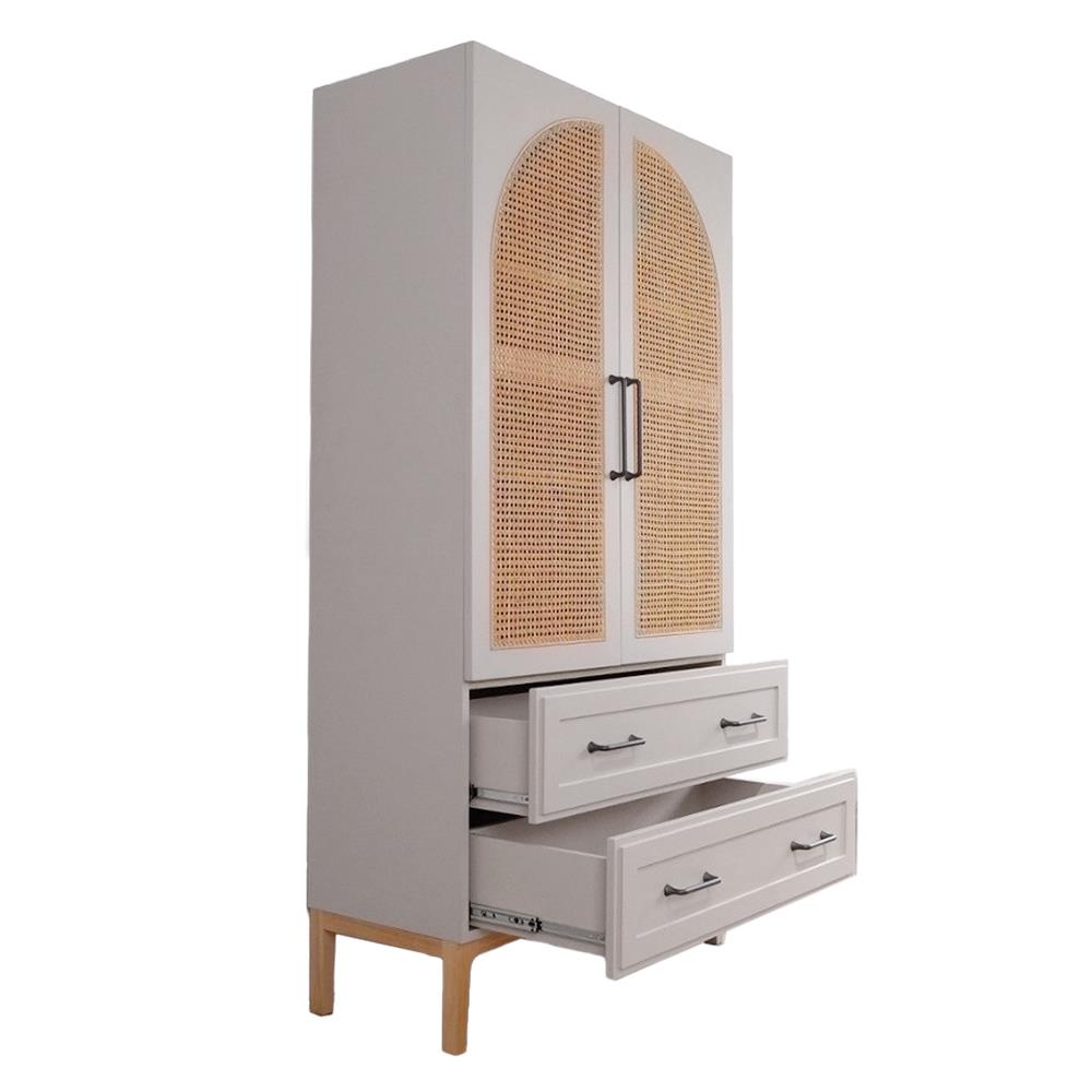 ตู้สูงบานผสม WHOOP LAMAI 90 ซม. สี MIST GREY