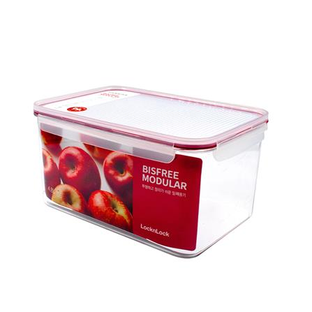 กล่องอาหาร LOCKNLOCK BISFREE 4.8 ลิตร สีเเดง_0